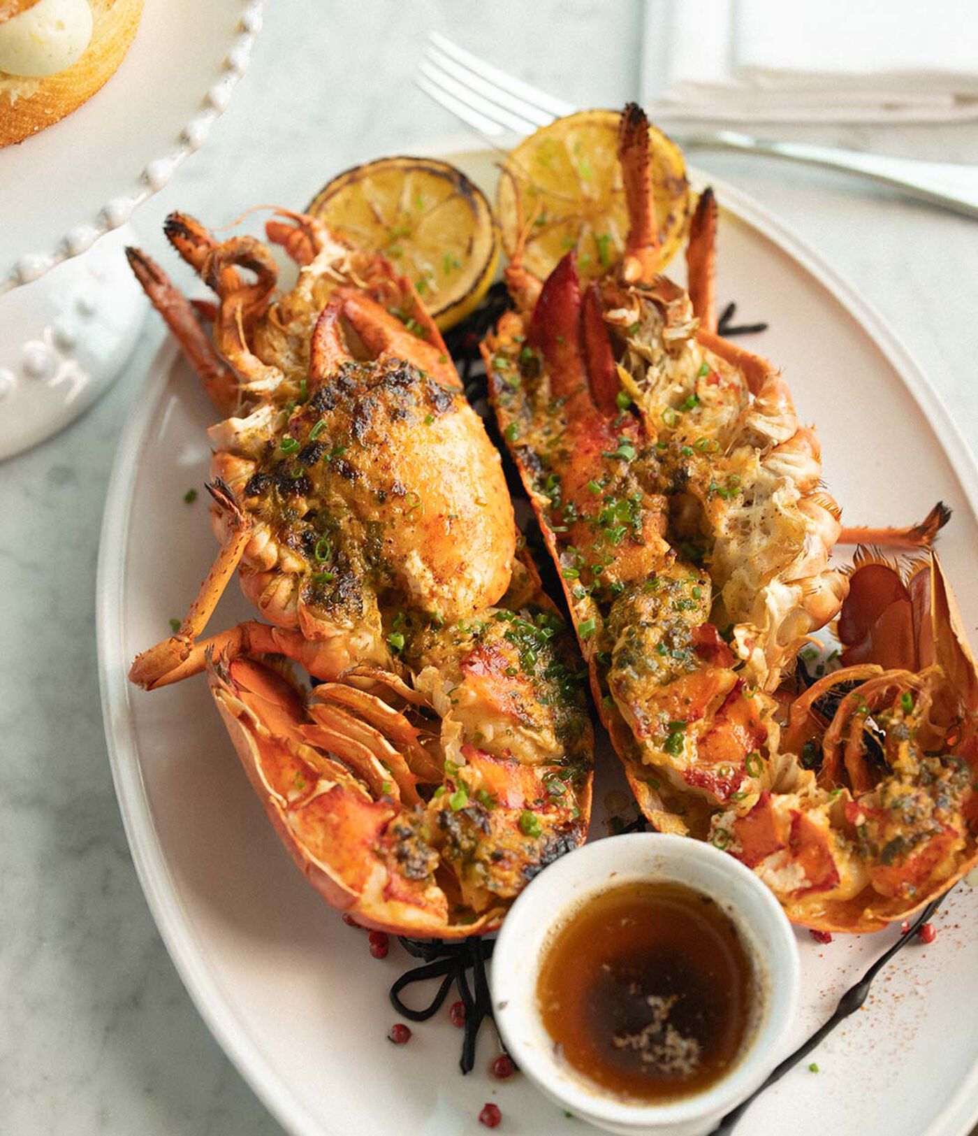 Grilled lobster from the La Plage kitchen